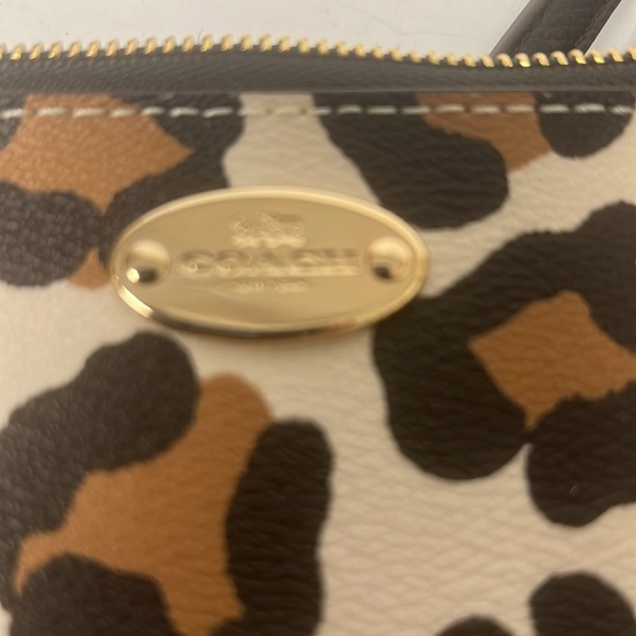 COACH LEOPARD OCELOT QUINN CROSSBODY CHAIN BAG F35878 Tan Black Brown - Picture 6 of 10